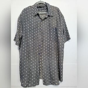 Vntg Colore Italia Printed Silk Men's Shirt XL